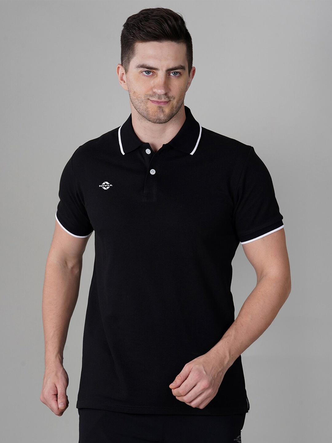 

Nivia Ray Polo - 17 Pique T-Shirt, Black