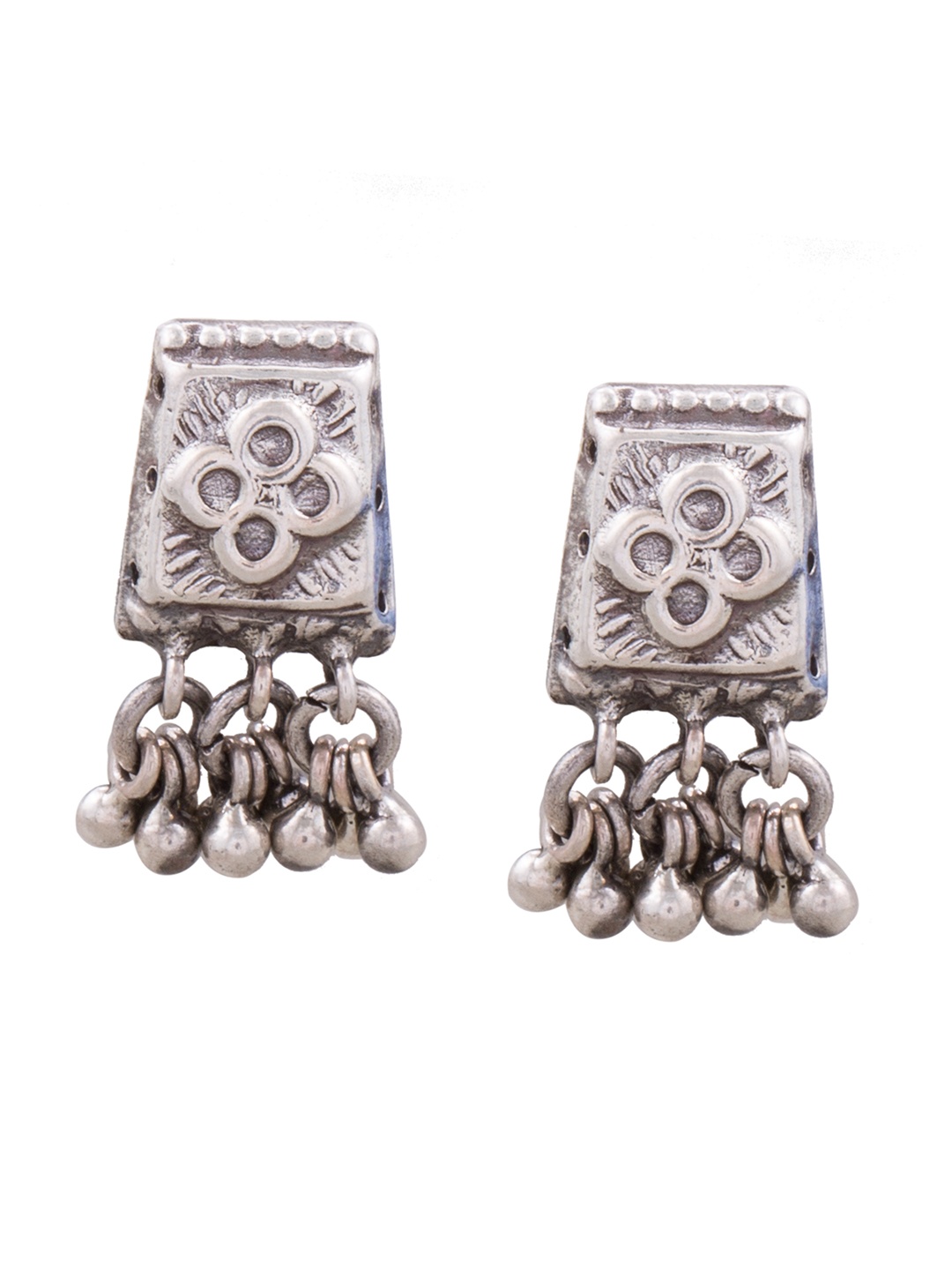 

ahilya Sterling Silver Floral Drop Earrings