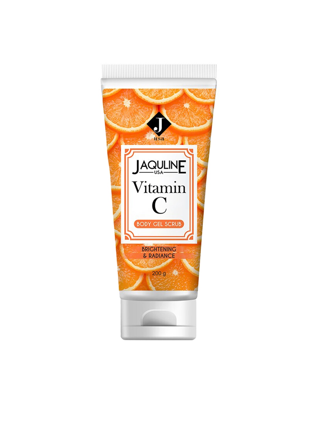 

Jaquline USA Vitamin C Body Gel Scrub for Brightening & Radiance - 200 g, Orange