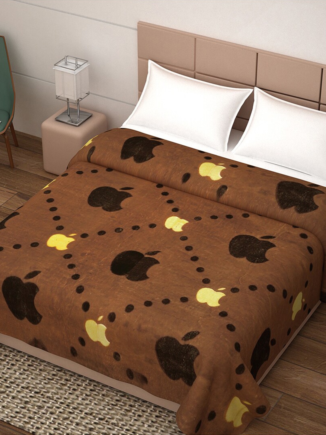 

Urban Magic Brown & Yellow Heavy Winter 400 GSM Double Bed Blanket