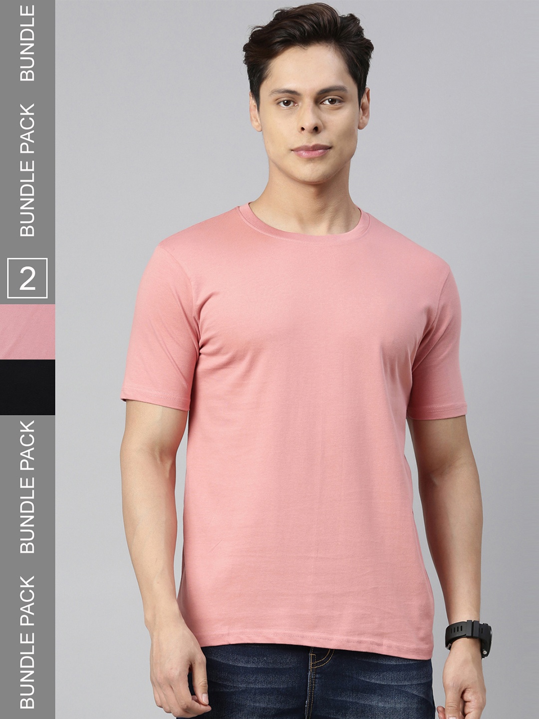 

recast Pack Of 2 Bio Finish Cotton T-Shirt, Peach