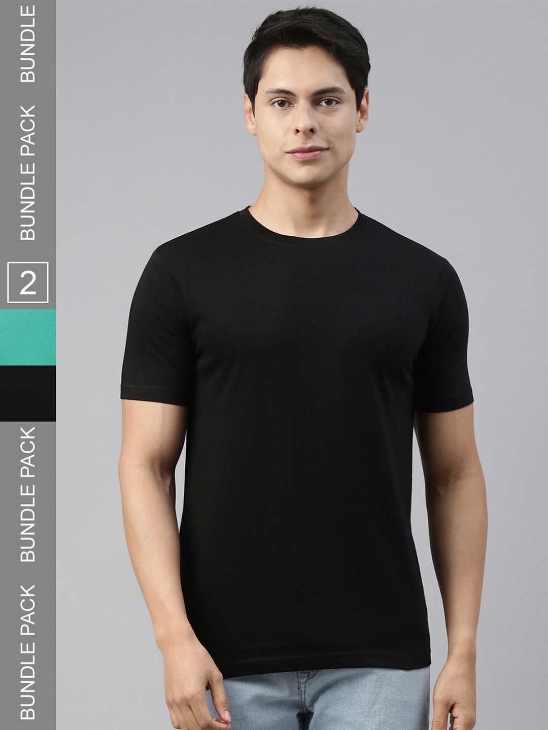 

recast Pack Of 2 Bio Finish Cotton T-Shirt, Black