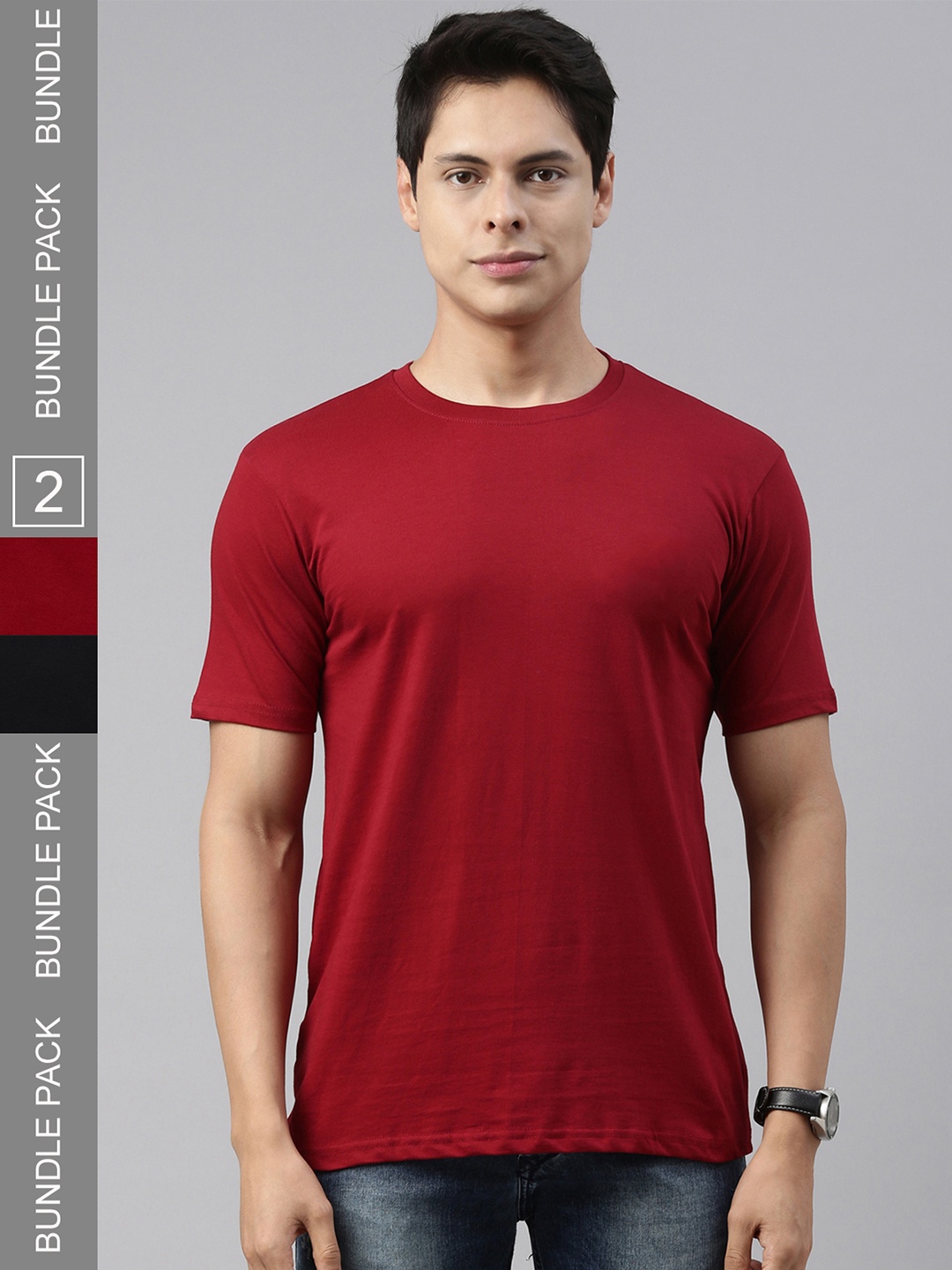 

recast Pack Of 2 Bio Finish Cotton T-Shirt, Red