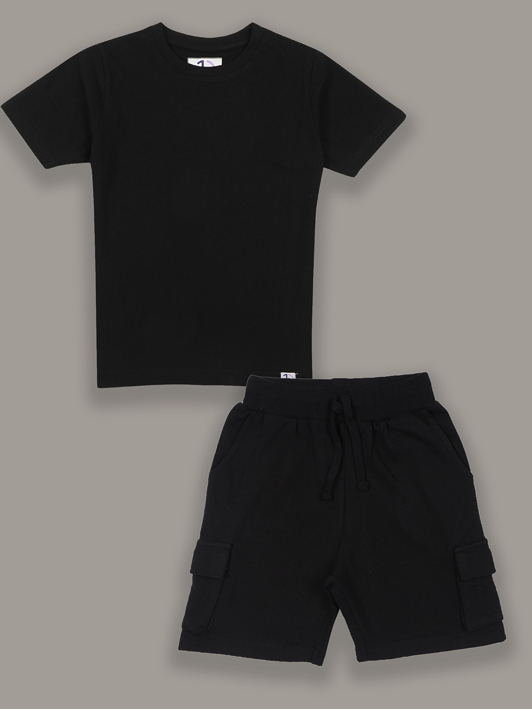 

Jumping Joey Boys Black T-shirt with Shorts