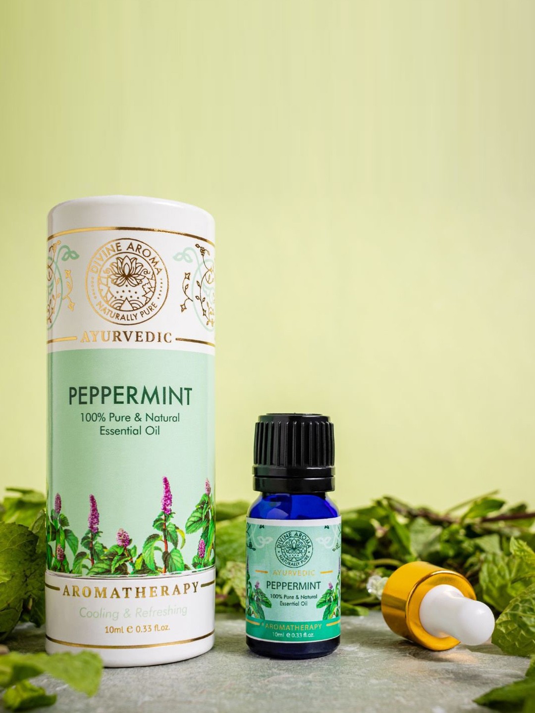 

DIVINE AROMA Peppermint 100% Pure & Natural Essential Oil 10 ml, Na