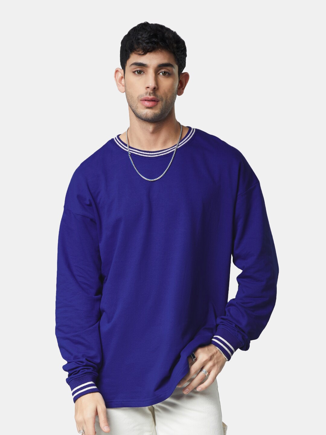 

The Souled Store Men Oversize Oversized T-Shirt, Blue