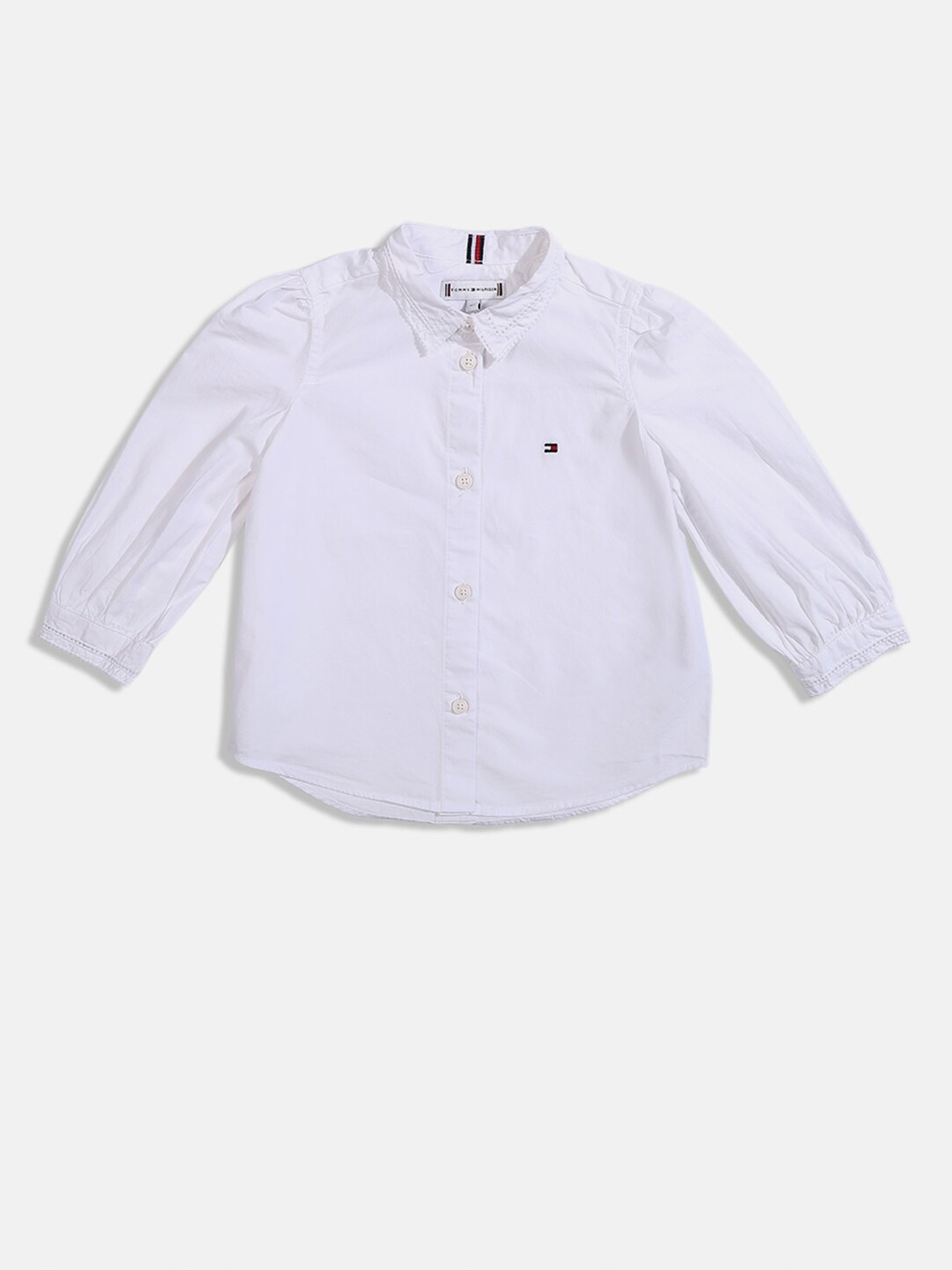 

Tommy Hilfiger Shirt Style Cotton Top, White