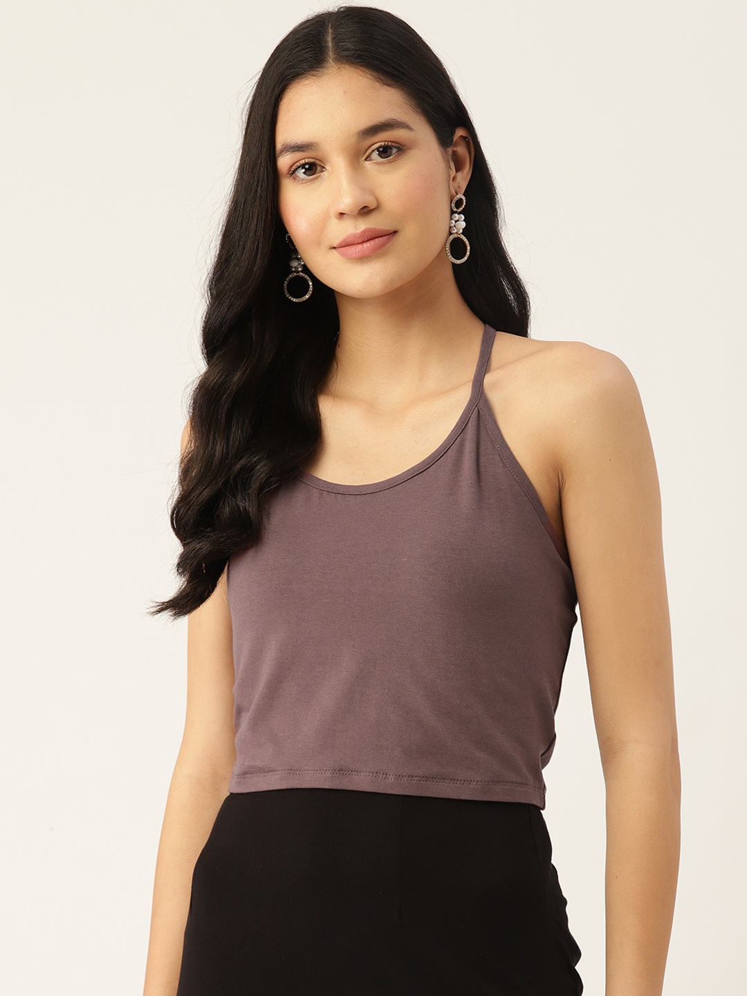 

UNMADE Styled Back Modal Crop Top, Mauve
