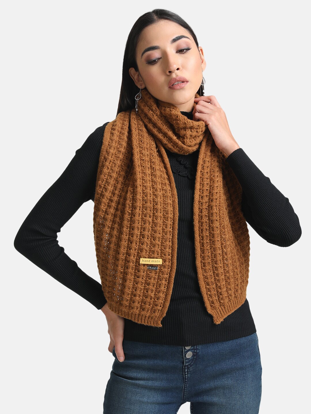 

Kazo Women Acrylic Scarf, Brown