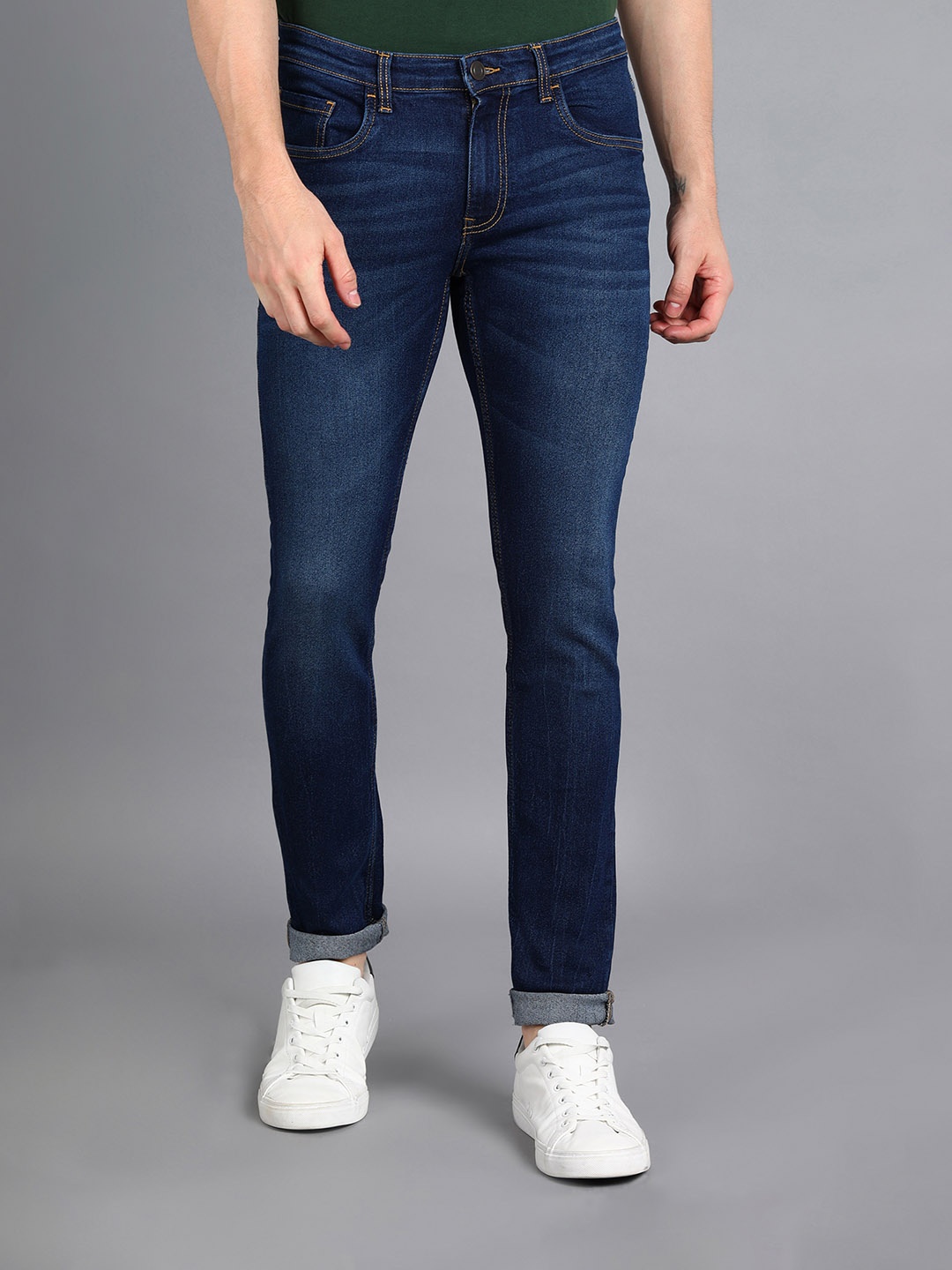 

Urbano Fashion Men Blue Slim Fit Light Fade Stretchable Jeans