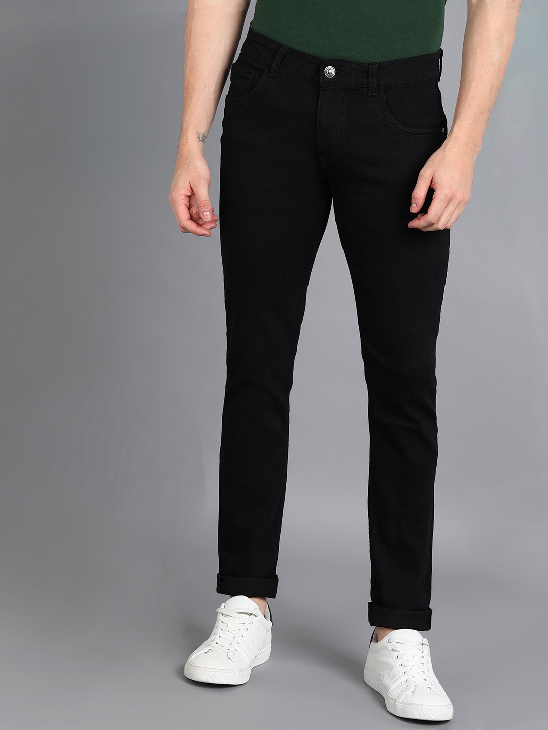 

Urbano Fashion Men Slim Fit Stretchable Cotton Jeans, Black