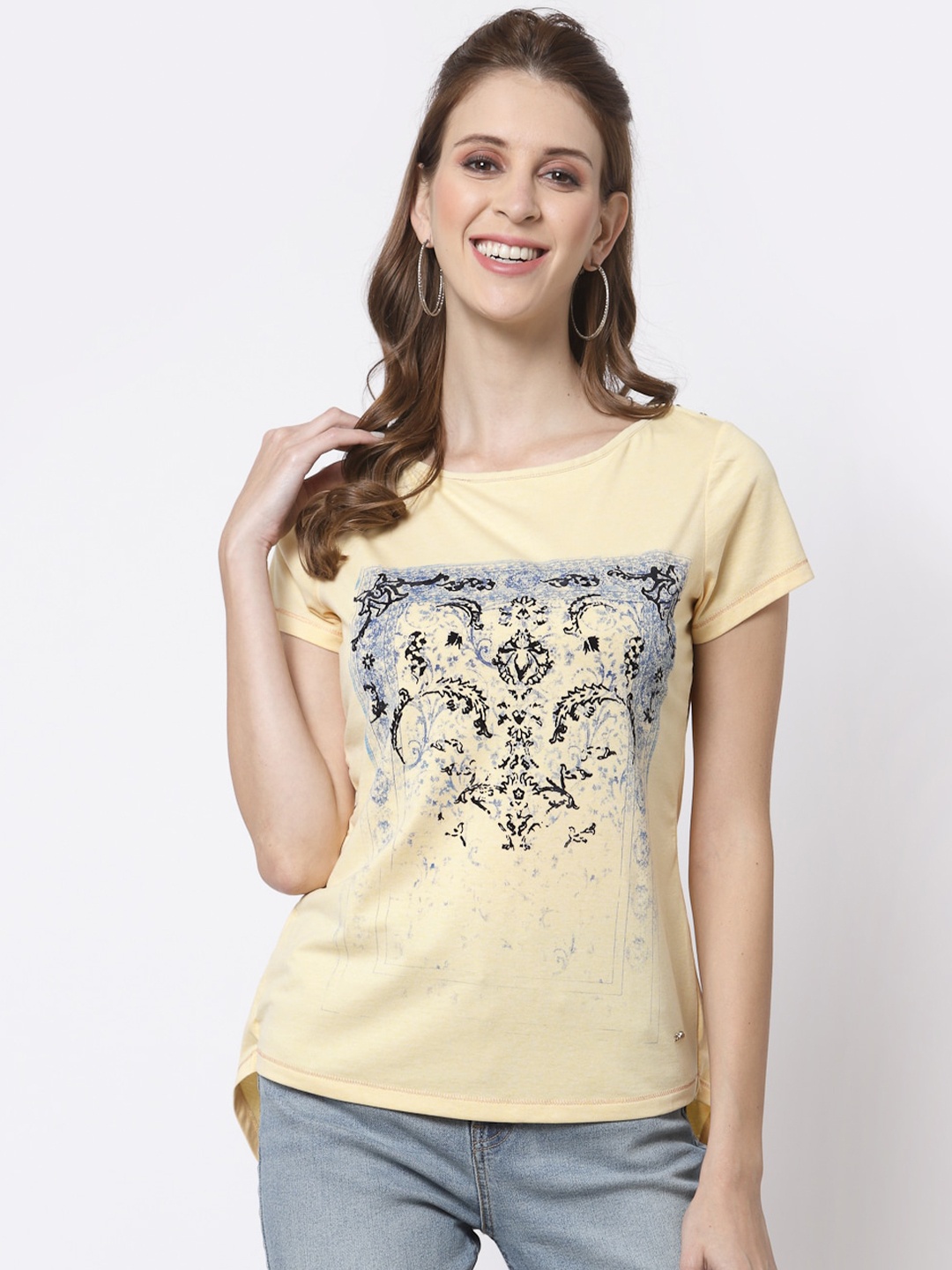 

Juelle Print Top, Yellow