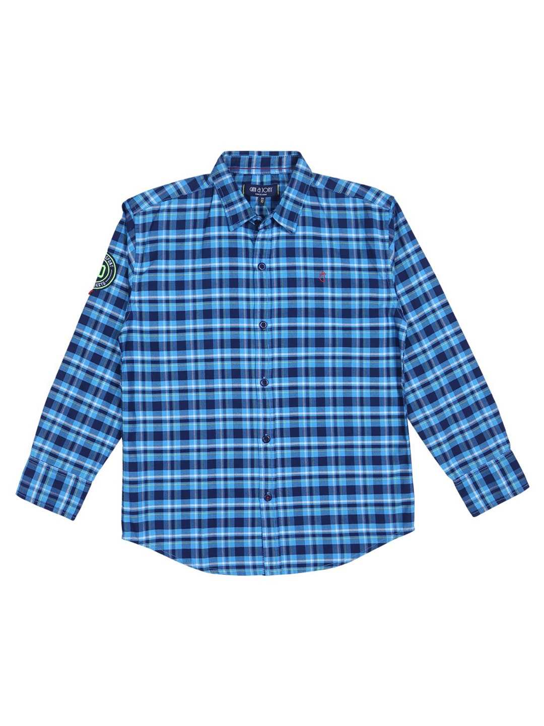 

Gini and Jony Boys Checked Casual Shirt, Blue