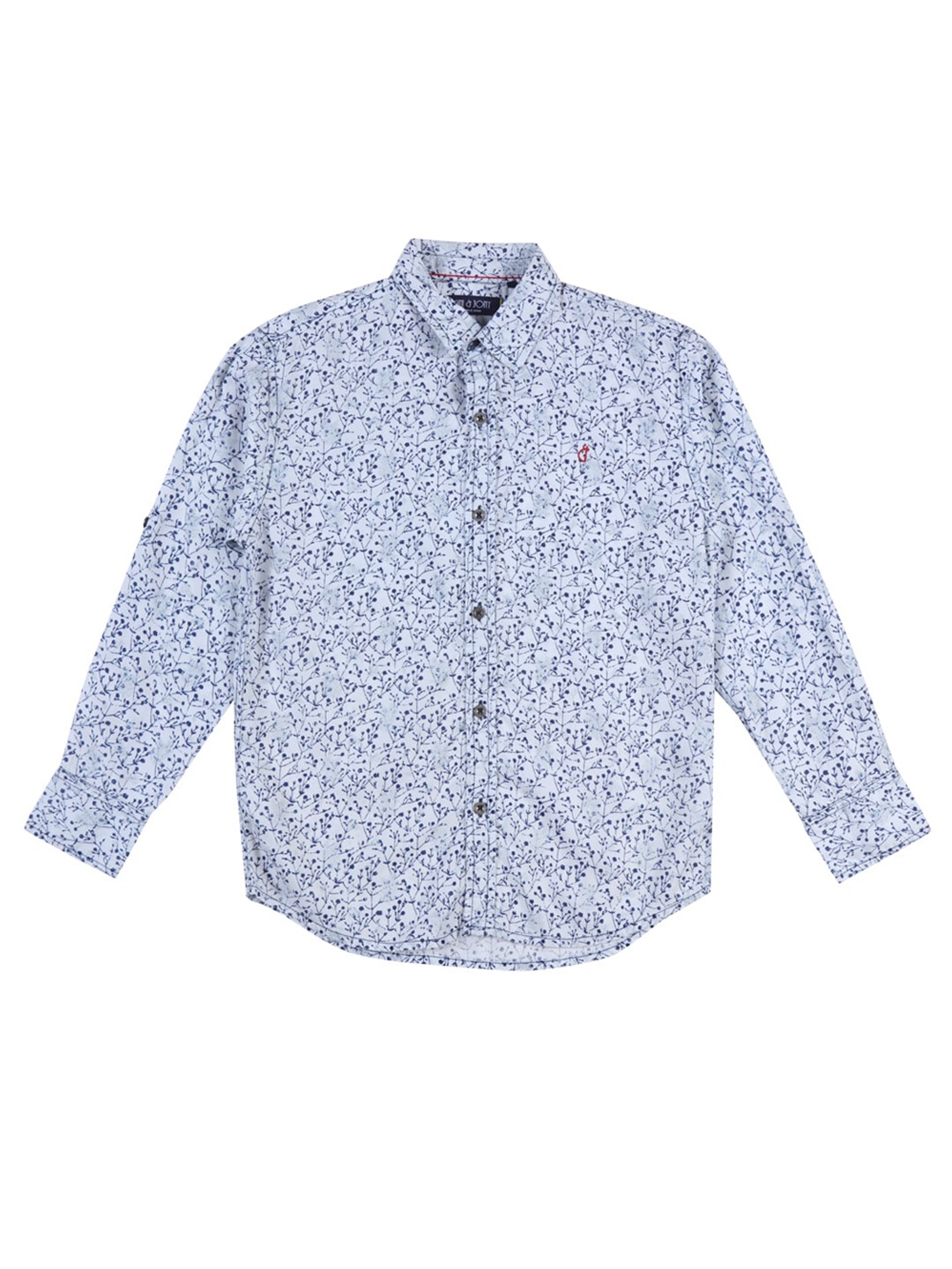 

Gini and Jony Boys Floral Printed Casual Shirt, White