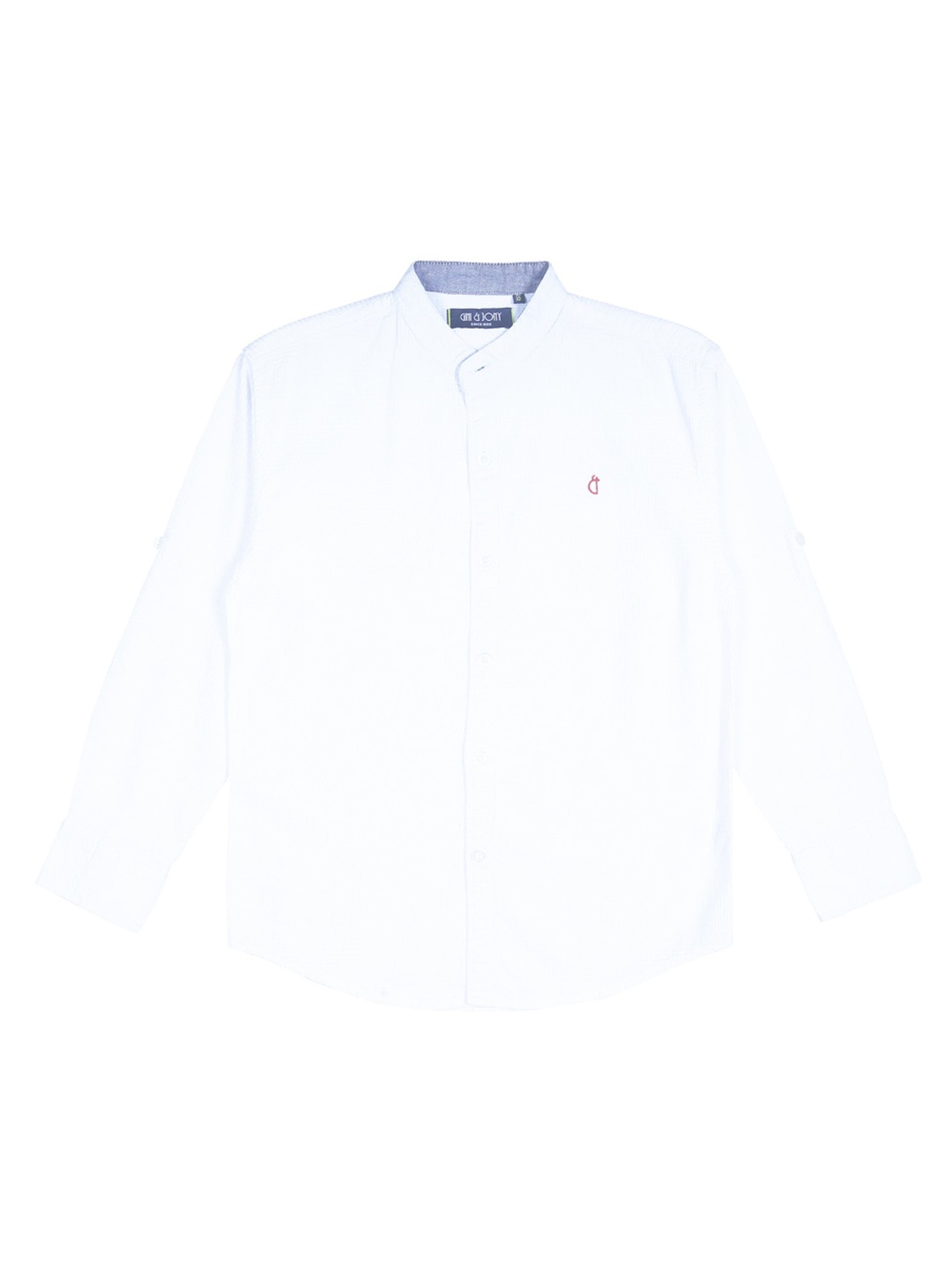 

Gini and Jony Boys Mandarin Collar Casual Shirt, White