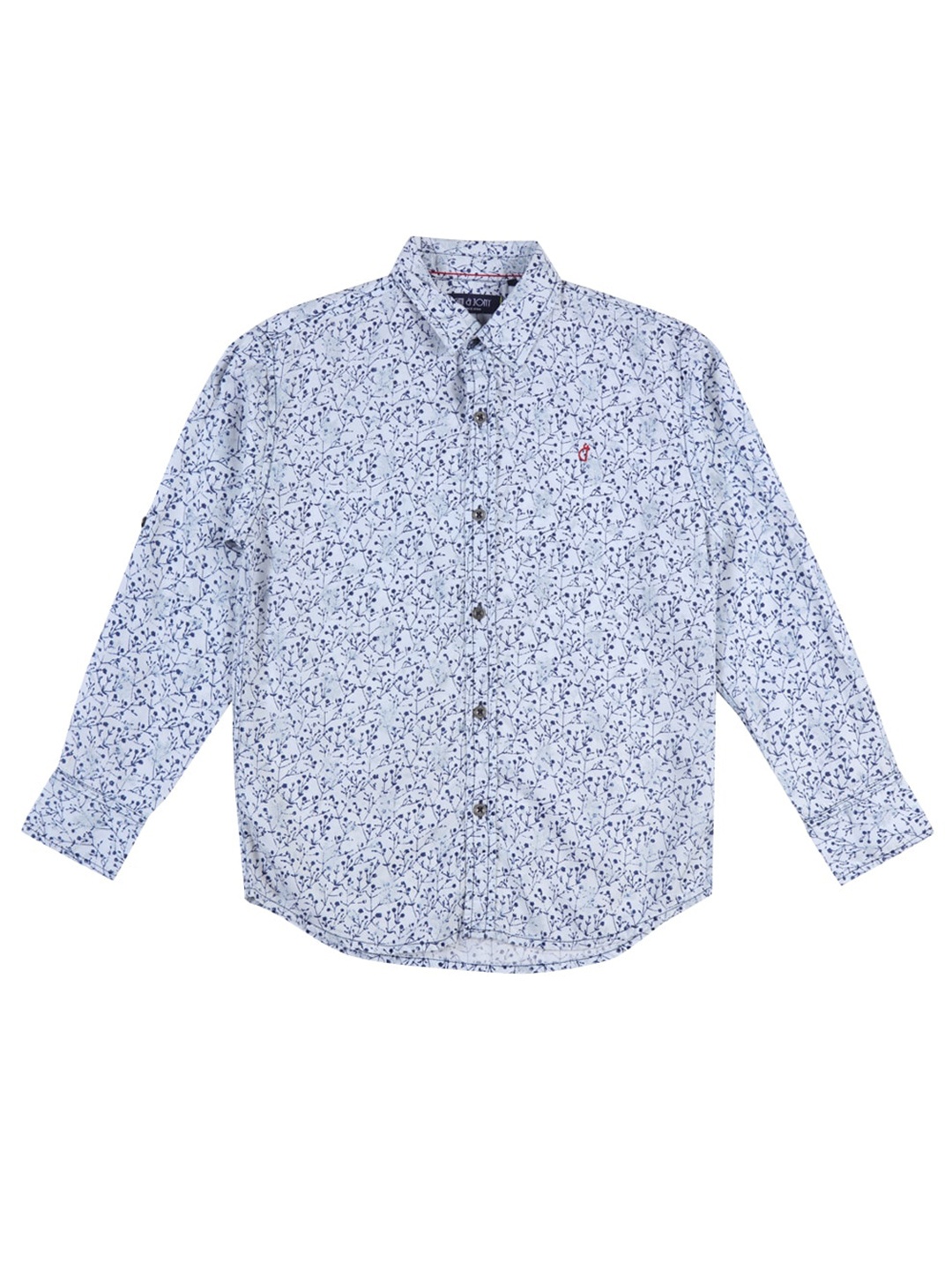 

Gini and Jony Boys Floral Printed Casual Shirt, White