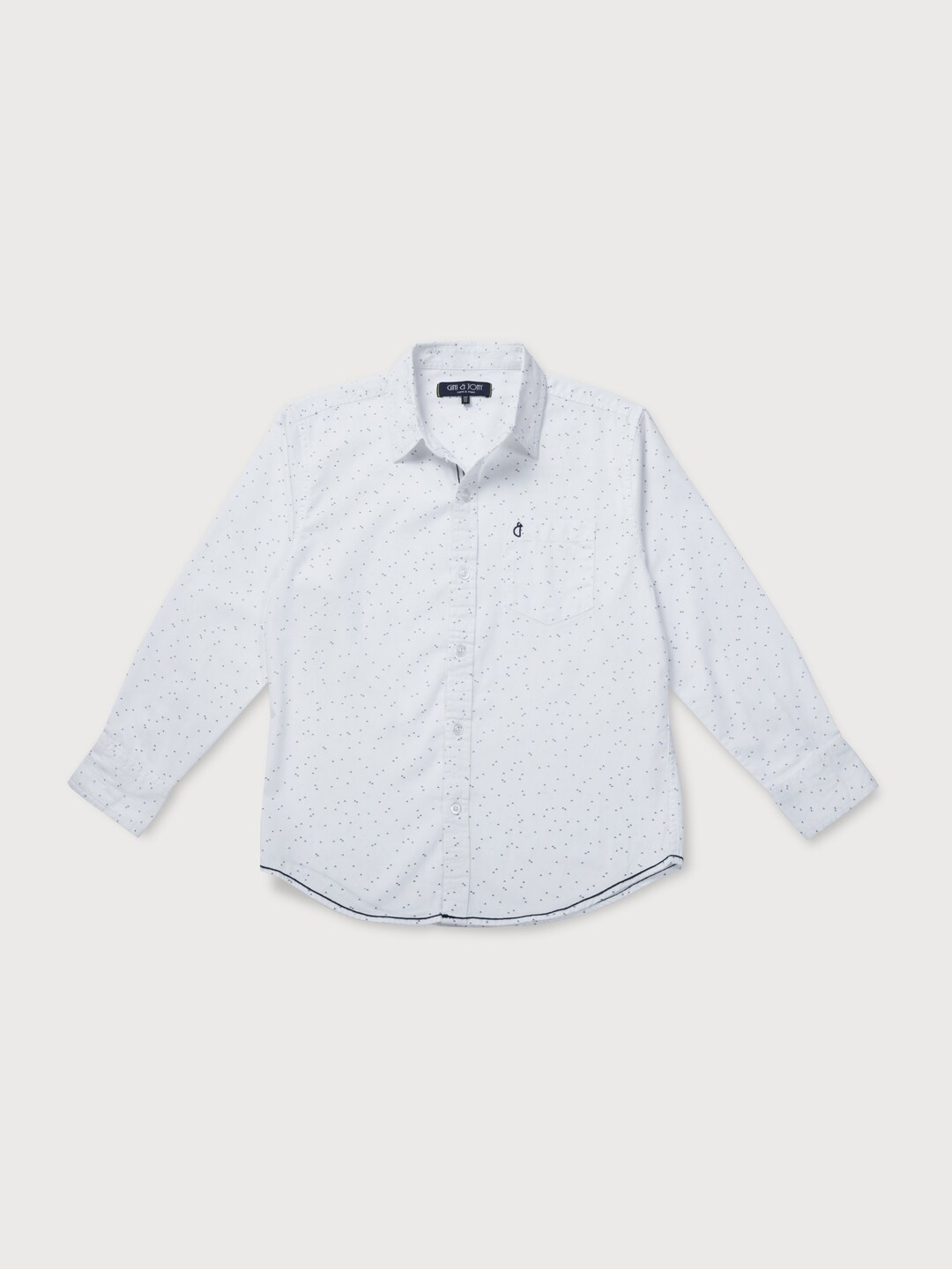 

Gini and Jony Boys White Printed Casual Shirt
