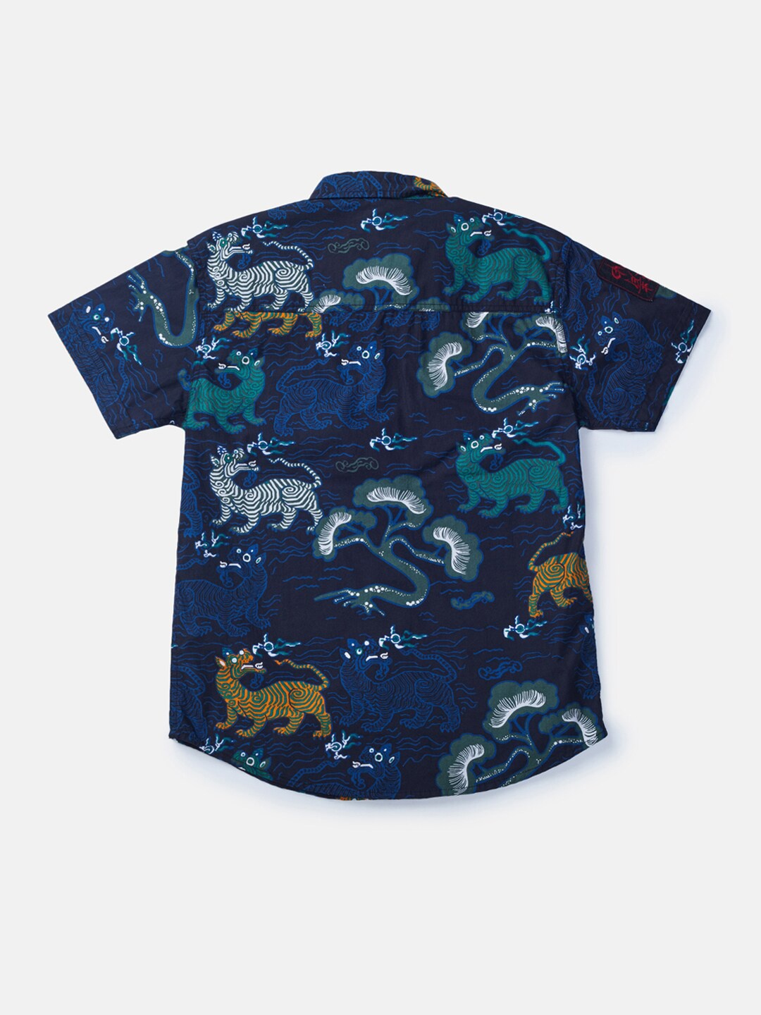 

Gini and Jony Boys Black Floral Printed Casual Shirt