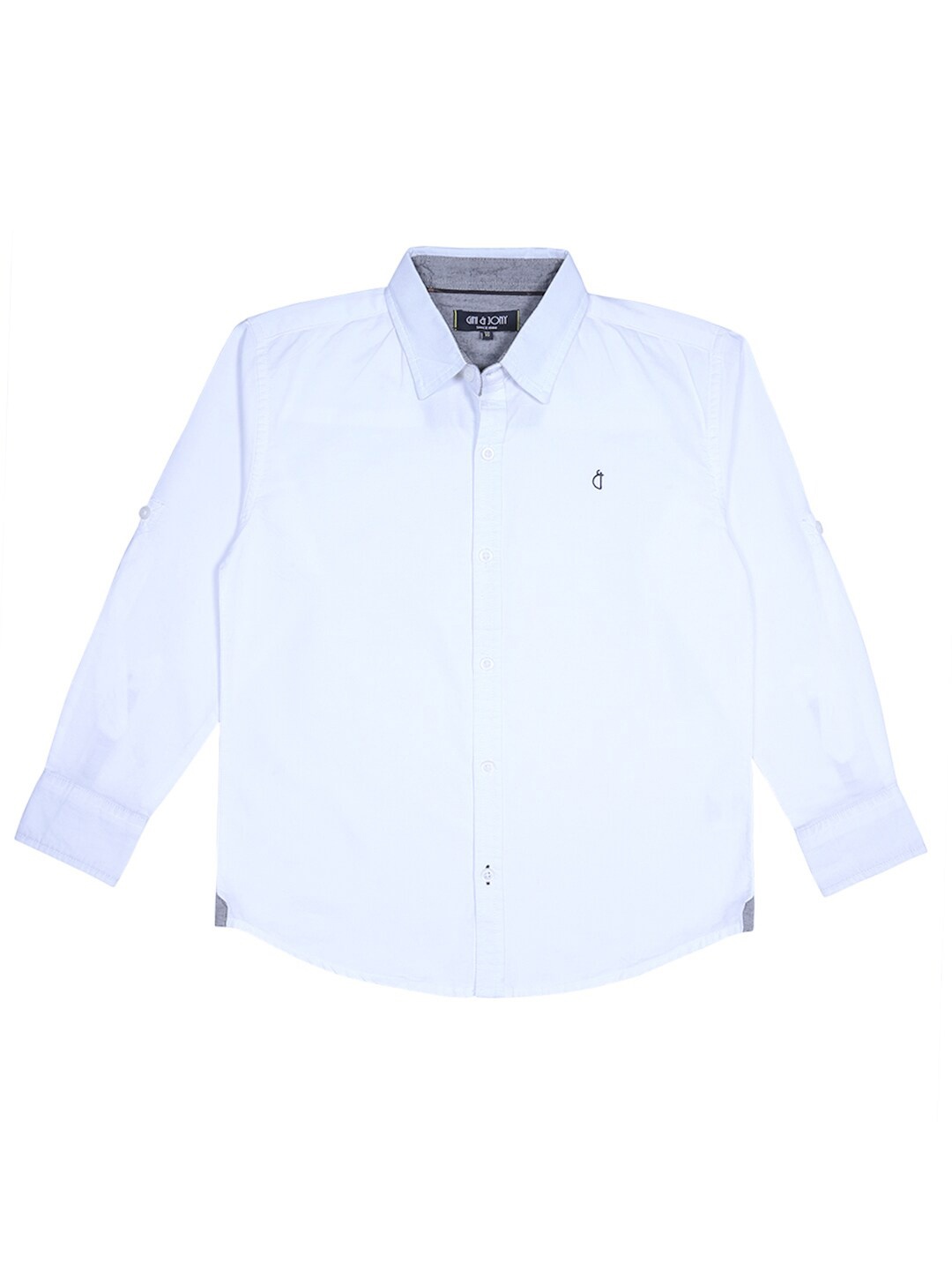 

Gini and Jony Boys Spread Collar Casual Shirt, White