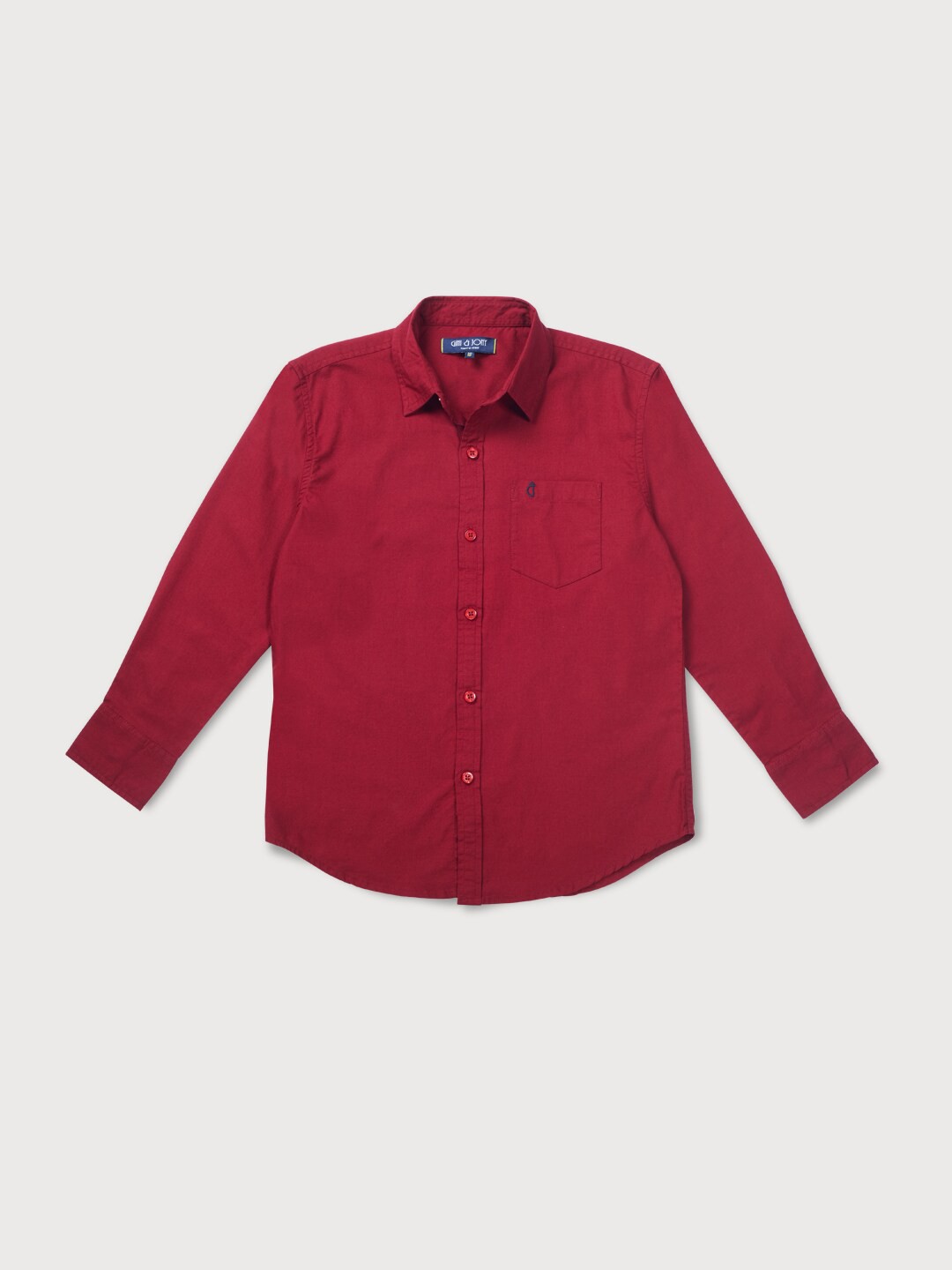 

Gini and Jony Boys Spread Collar Casual Shirt, Red