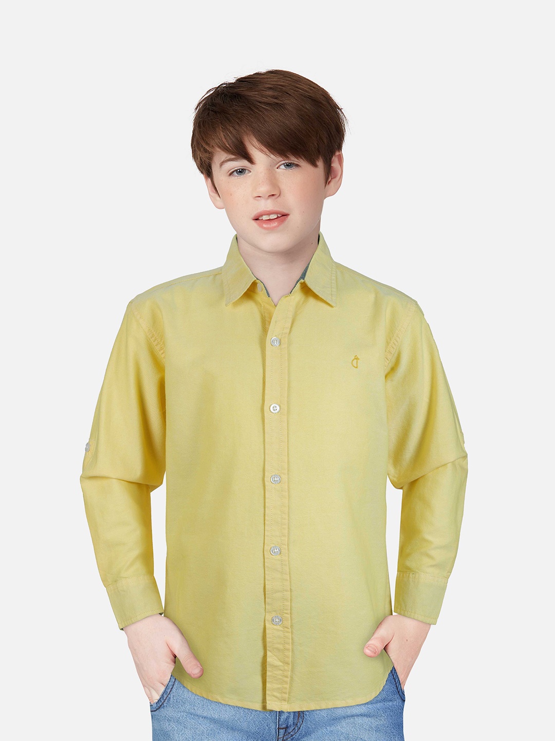 

Gini and Jony Boys Cotton Casual Shirt, Yellow