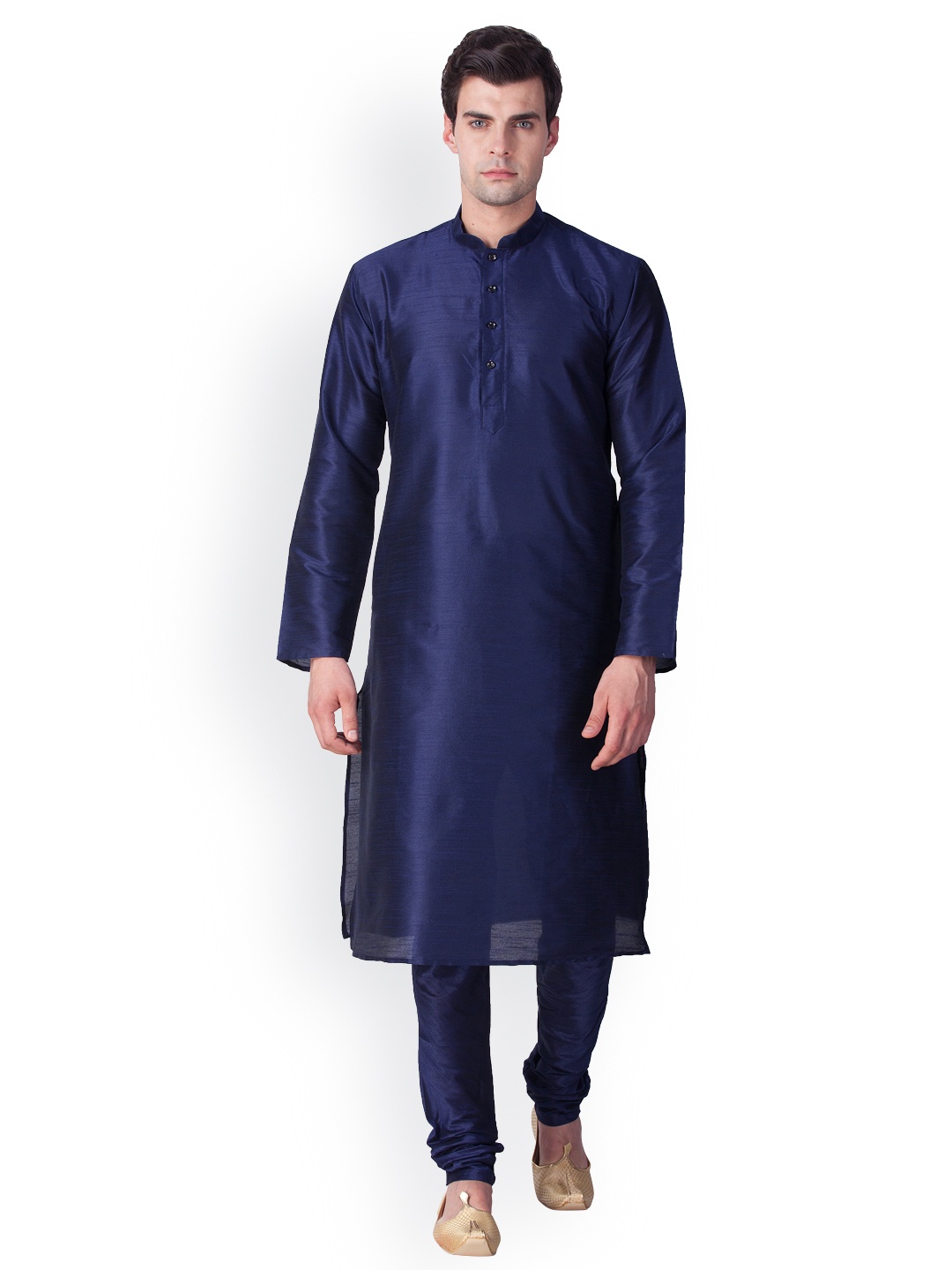 

SYONN Men Blue Solid Straight Kurta