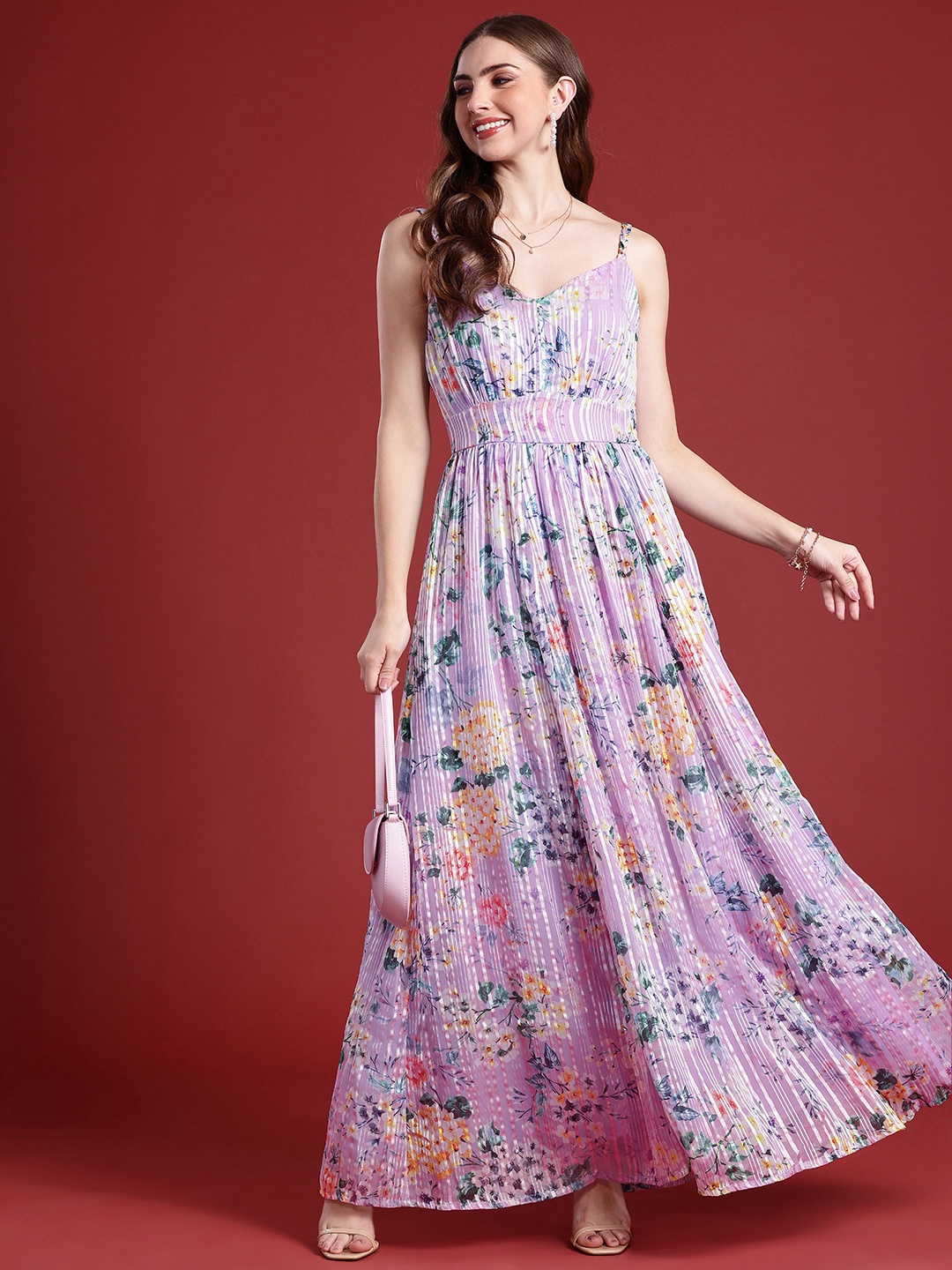 

all about you Floral Printed Maxi Dress, Lavender