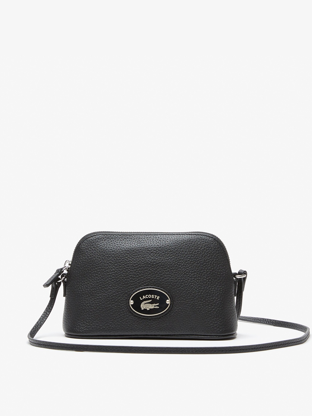 

Lacoste Women Leather Dome Crossover Bag, Black