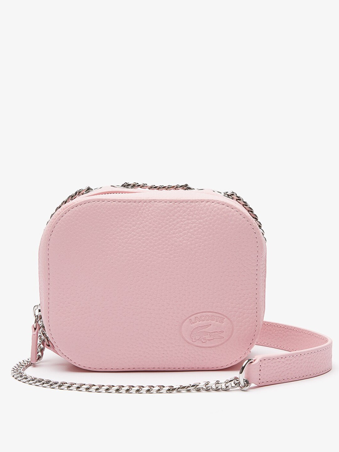 

Lacoste Leather Structured Shoulder Bag, Pink