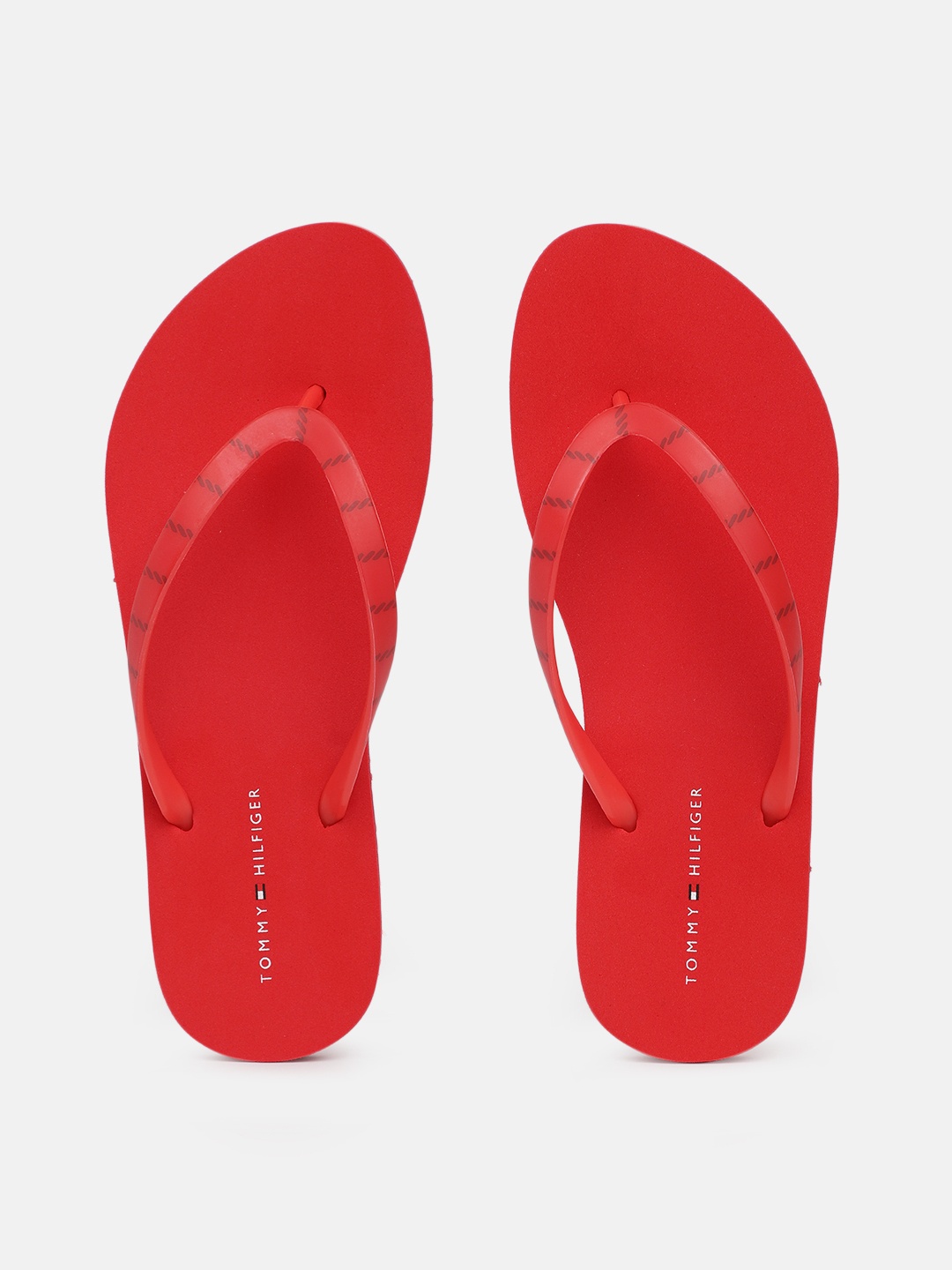 

Tommy Hilfiger Women Printed Thong Flip-Flops, Red