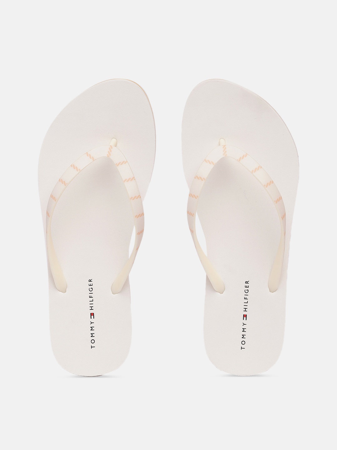 

Tommy Hilfiger Women Printed Thong Flip-Flops, Off white