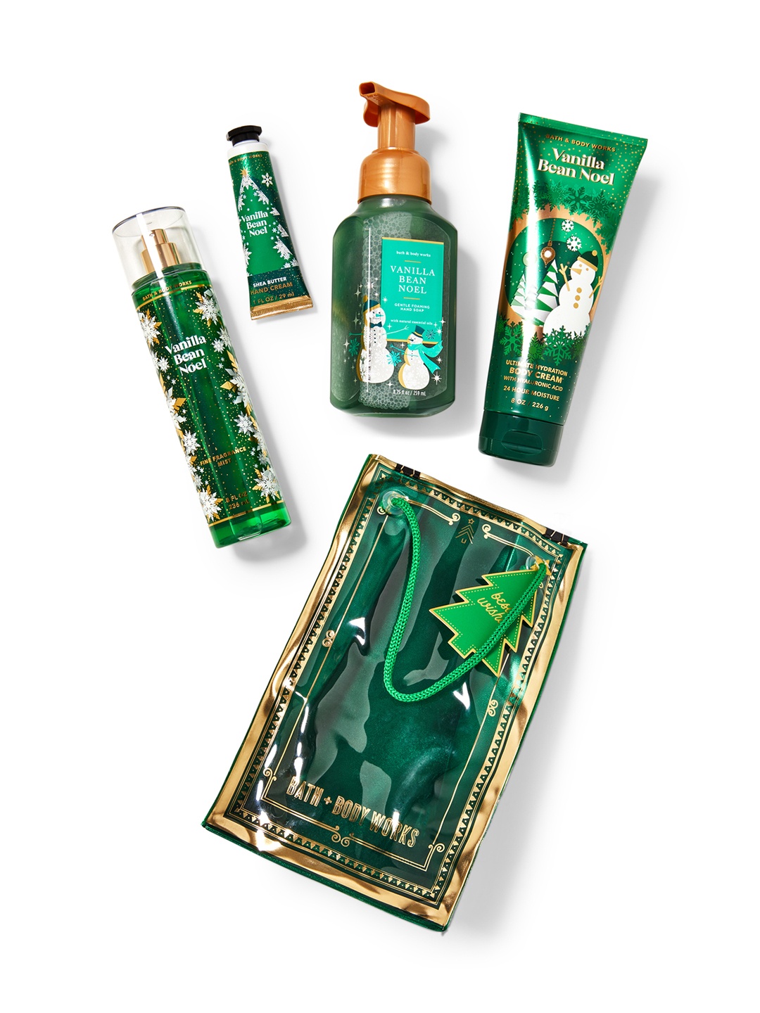 

Bath & Body Works Vanilla Bean Noel Gift Bag Set, Green
