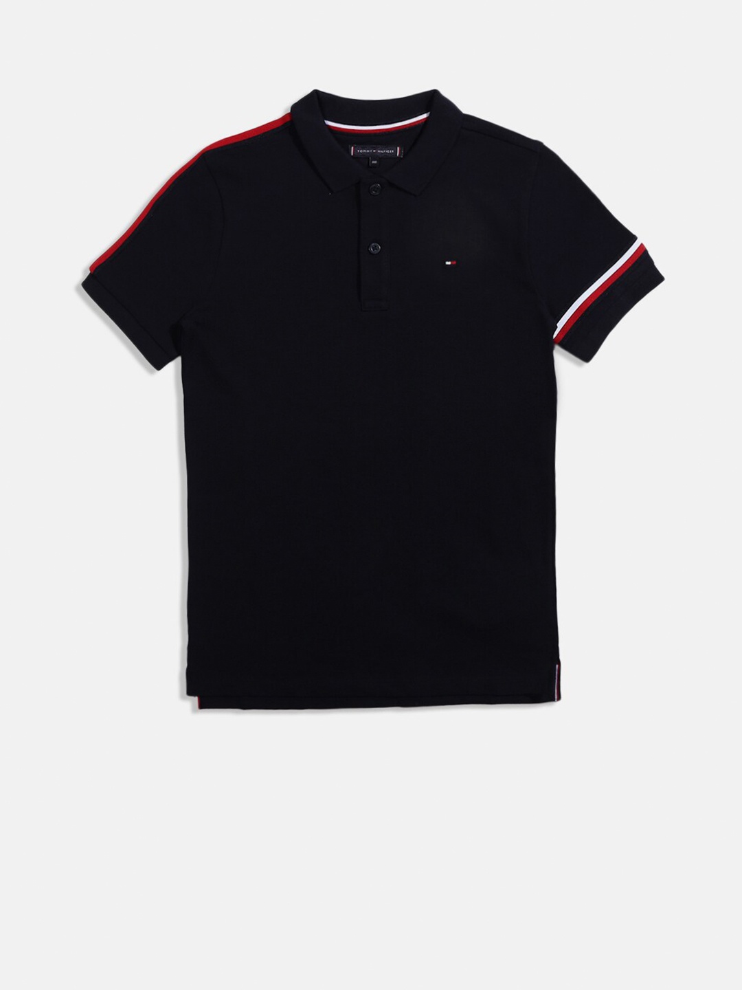 

Tommy Hilfiger Boys Polo Collar Cotton T-shirt, Black
