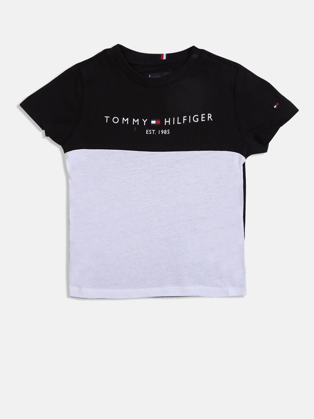 

Tommy Hilfiger Boys Typography Printed Cotton T-shirt, Navy blue