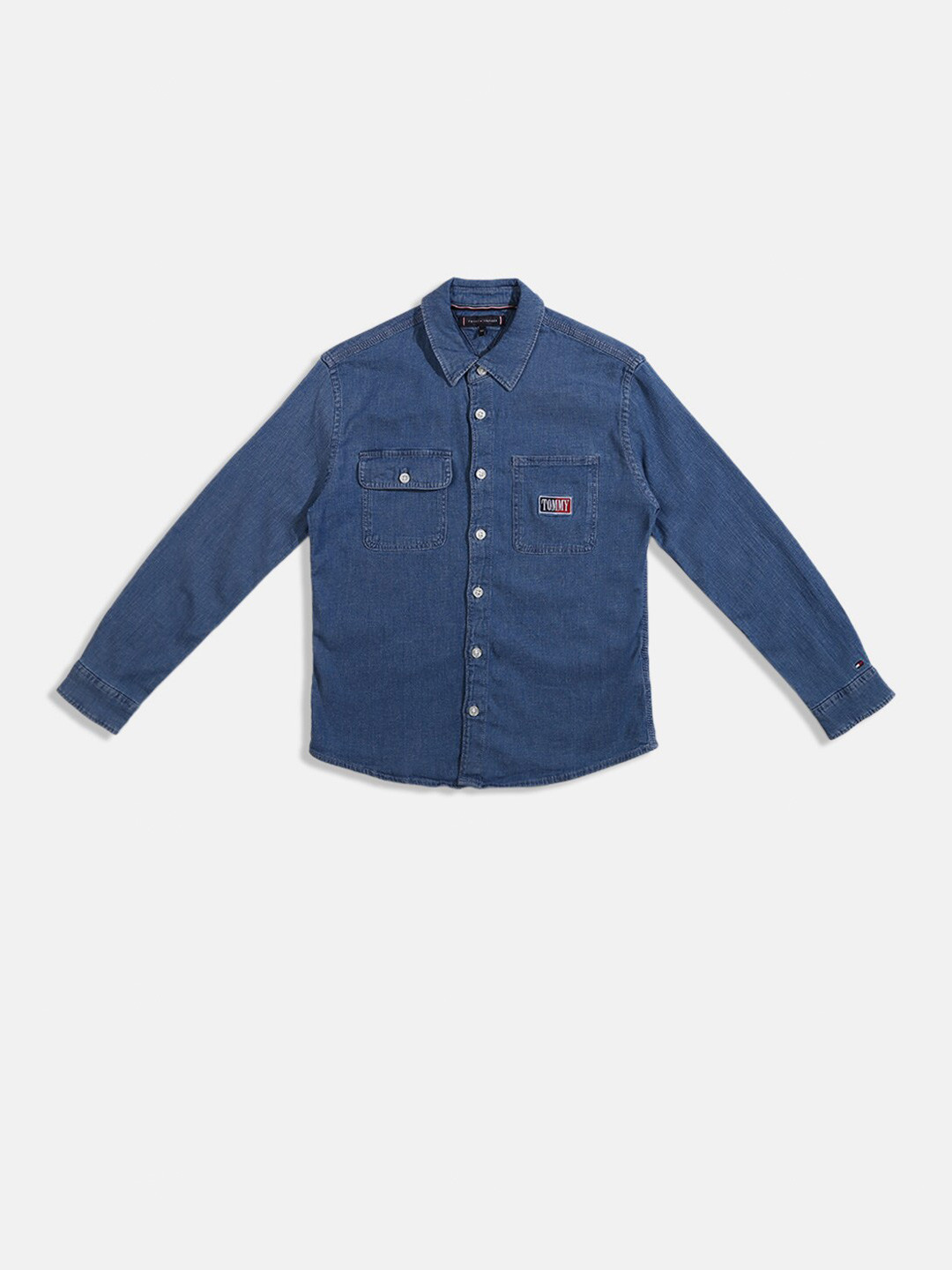 

Tommy Hilfiger Boys Cotton Casual Shirt, Blue
