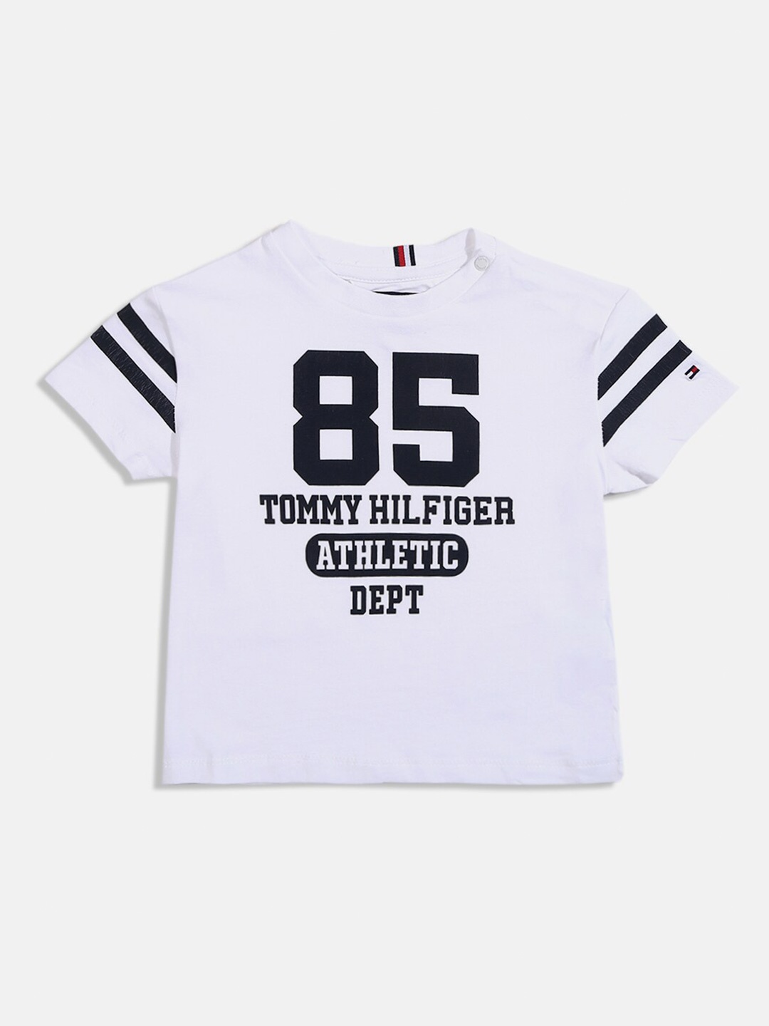

Tommy Hilfiger Boys Typography Printed Cotton T-shirt, White