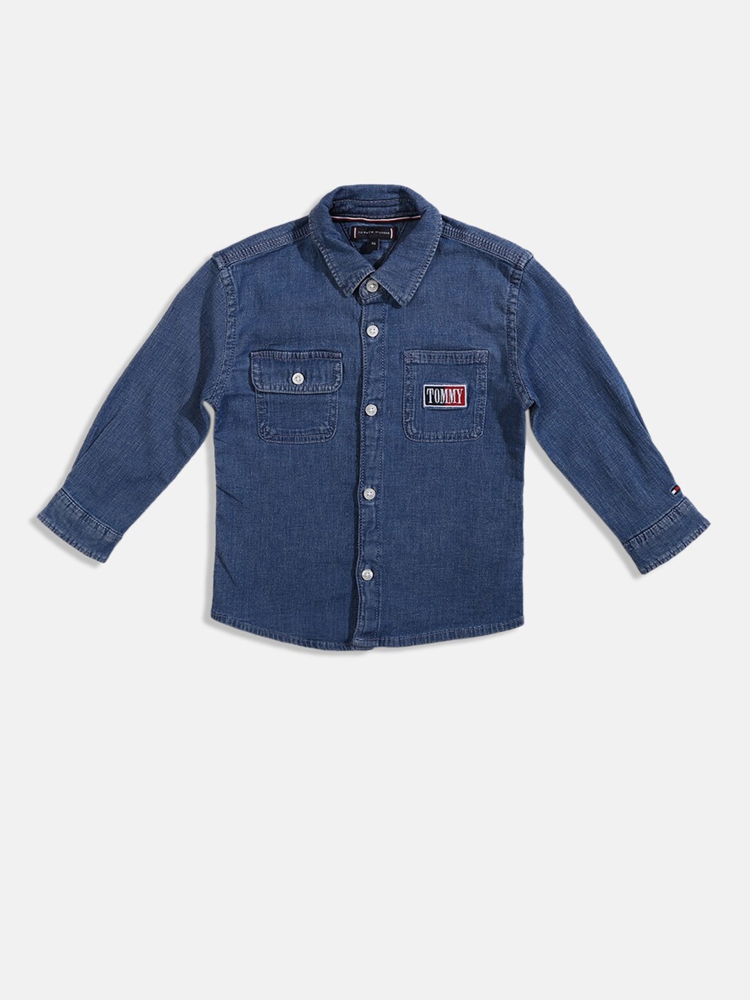 

Tommy Hilfiger Boys Cotton Casual Shirt, Blue