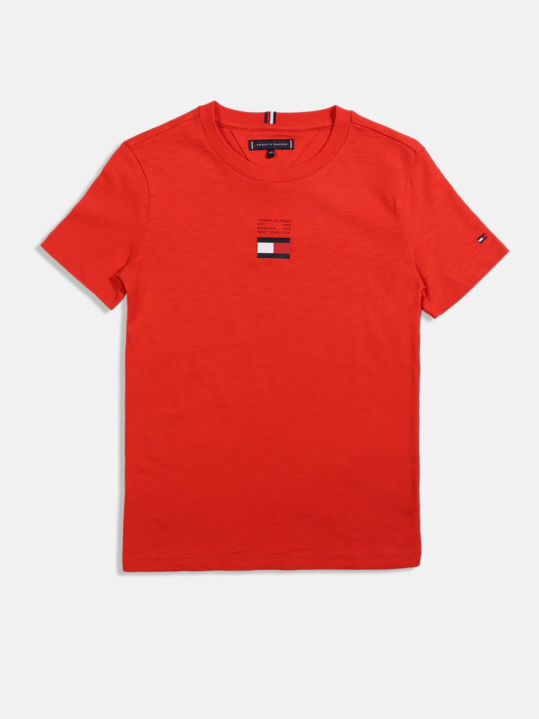 

Tommy Hilfiger Boys Round Neck T-shirt, Red