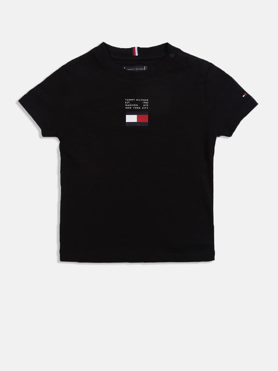 

Tommy Hilfiger Boys Cotton Polo Collar T-shirt, Black