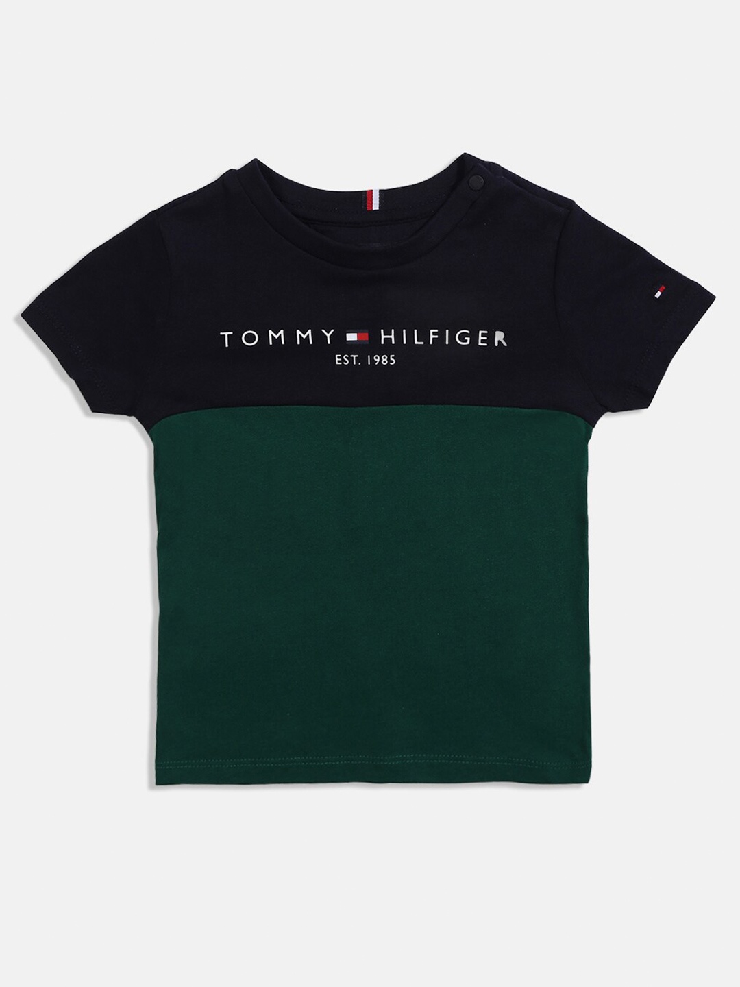 

Tommy Hilfiger Boys Typography Printed Cotton T-shirt, Green
