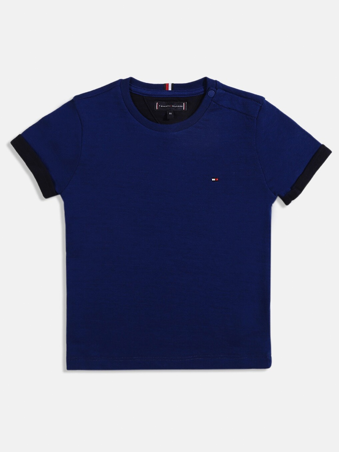 

Tommy Hilfiger Boys Cotton Round Neck T-shirt, Blue