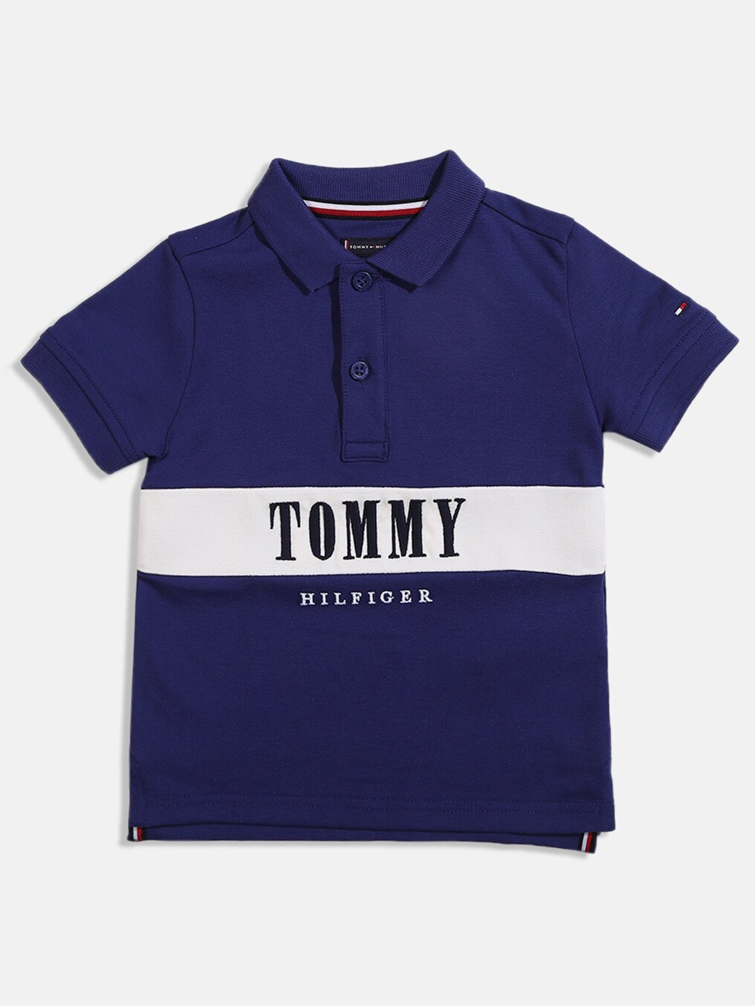 

Tommy Hilfiger Boys Cotton Polo Collar T-shirt, Blue