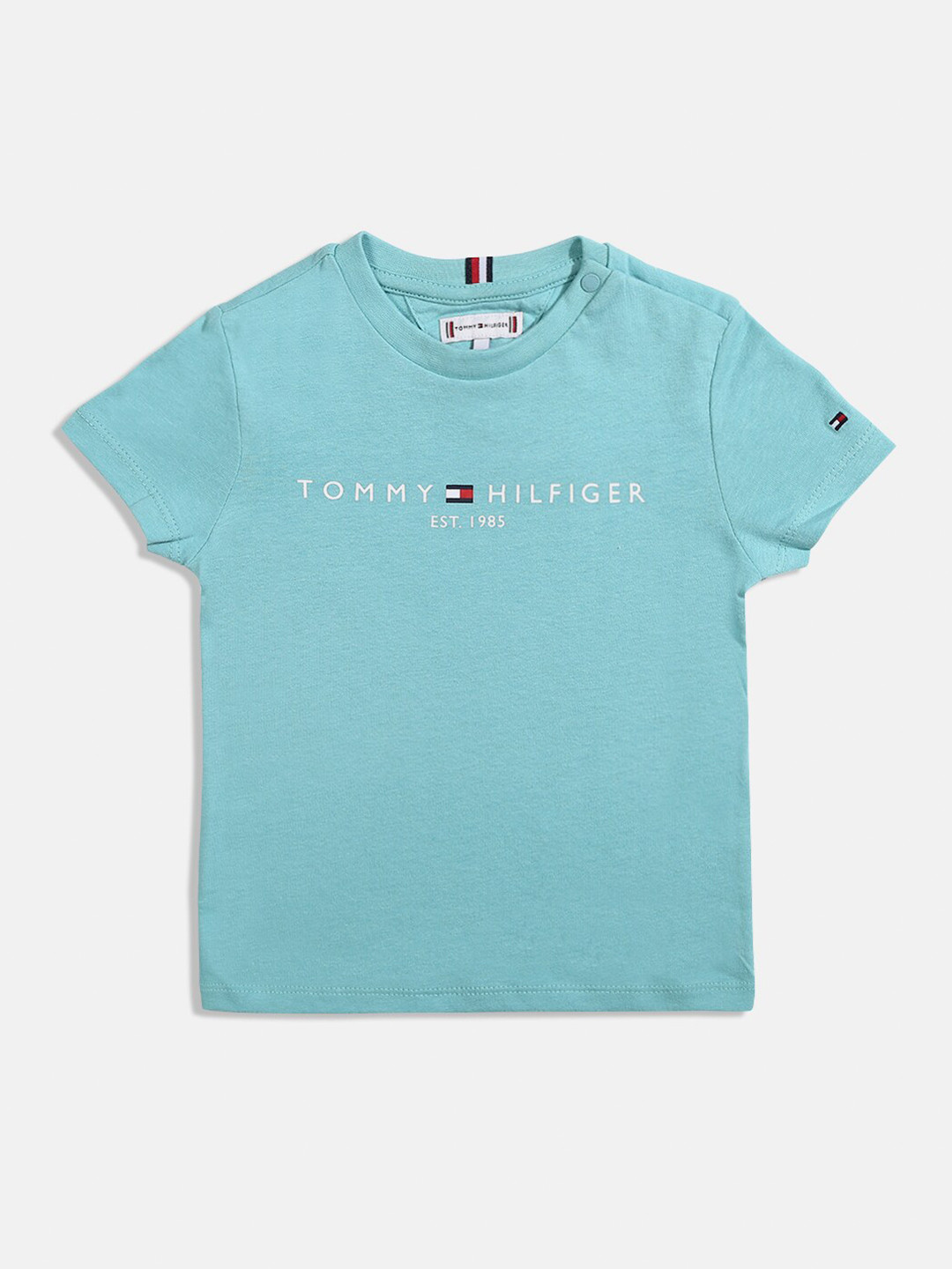 

Tommy Hilfiger Boys Typography Printed Cotton T-shirt, Blue