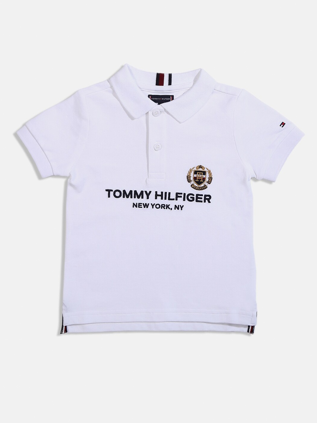 

Tommy Hilfiger Boys Typography Printed Cotton T-shirt, White