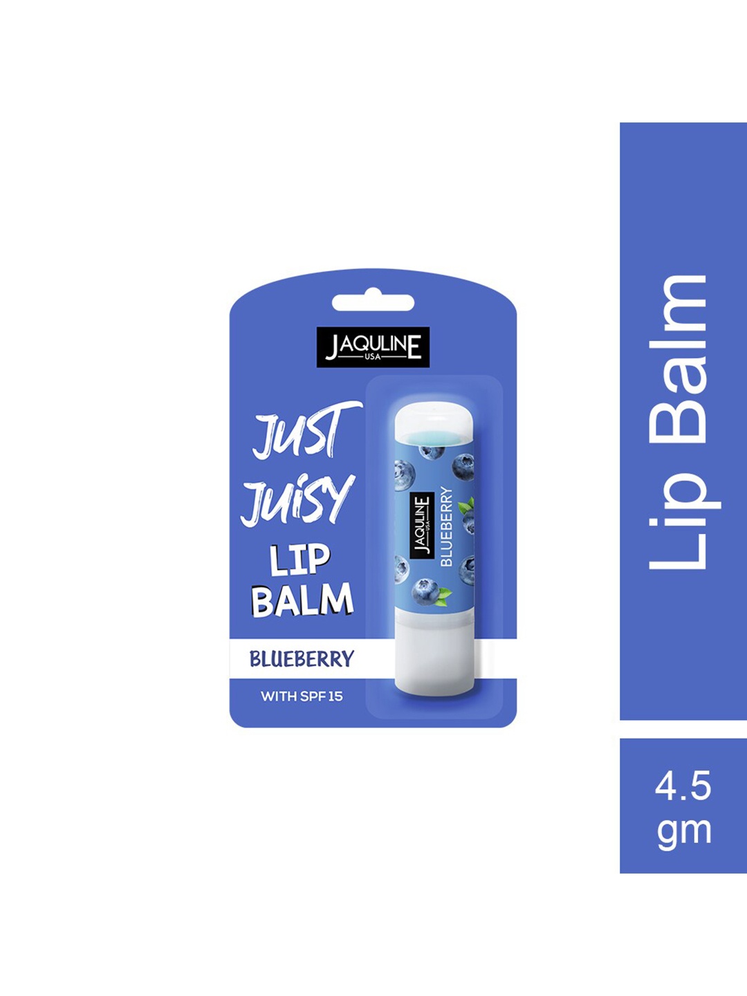 

Jaquline USA Just Juisy Lightweight & Tinted SPF15 Lip Balm 4.5g - Blueberry, Blue