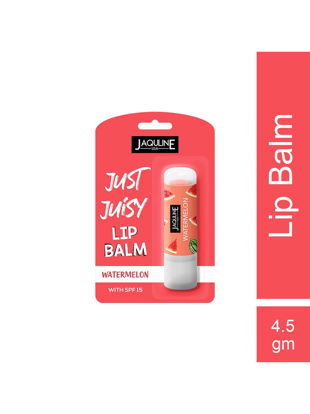

Jaquline USA Just Juisy Lightweight & Tinted SPF15 Lip Balm 4.5g - Watermelon, Red
