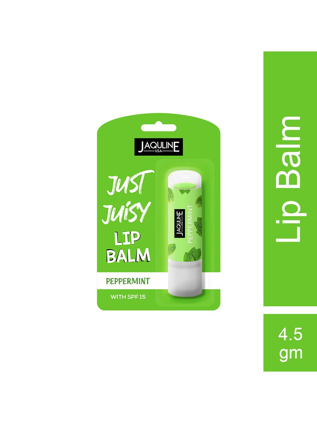 

Jaquline USA Just Juisy Lightweight & Tinted SPF15 Lip Balm 4.5g - Mint, Green