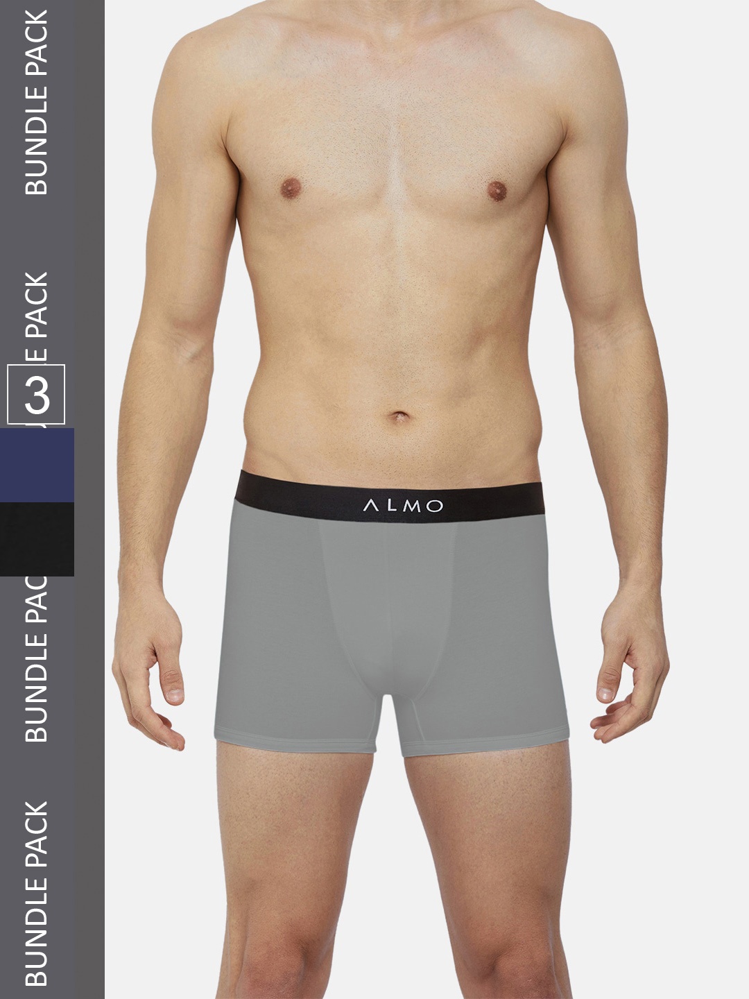 

Almo Wear Men Pack Of 3 Anti-Microbial Cotton Trunk- CRED-OC-T-BBLSG, Blue