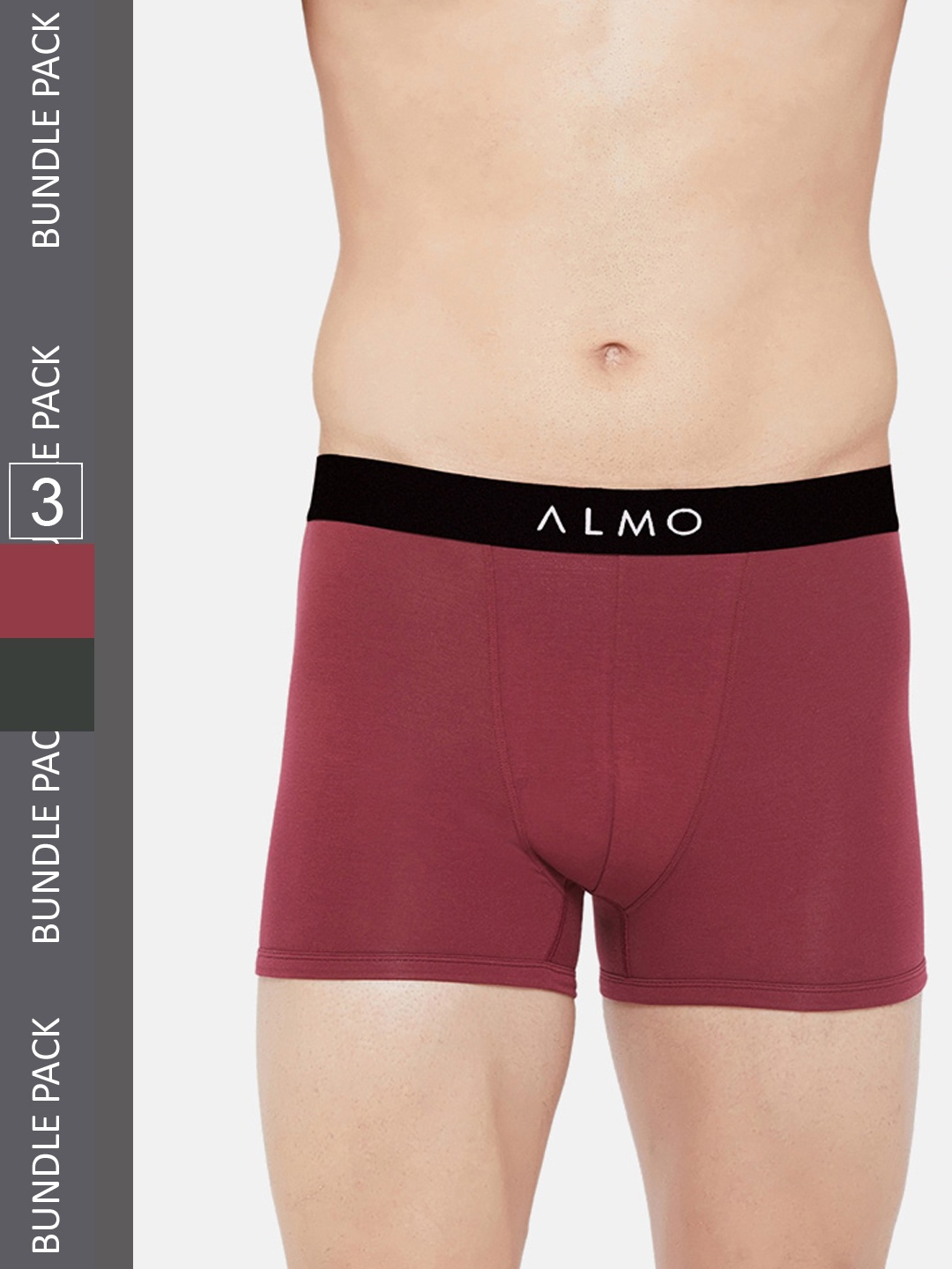 

Almo Wear Men Pack Of 3 Cotton Trunk CRED-OC-T-BLROL, Blue