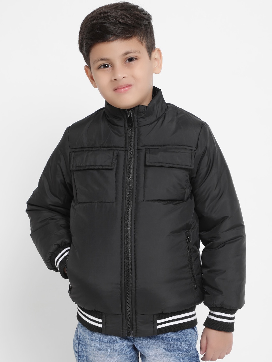 

The White Cub Boys Water Resistant Puffer Jacket, Black